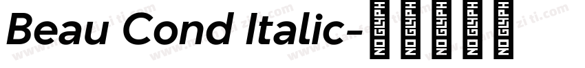Beau Cond Italic字体转换